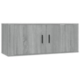 7 Piece TV Cabinet Set Grey Sonoma Engineered Wood - Top-Down View