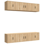 6 Piece TV Cabinet Set Sonoma Oak Engineered Wood
