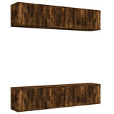 6 Piece TV Cabinet Set Smoked Oak Engineered Wood