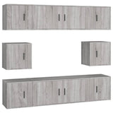 8 Piece TV Cabinet Set Grey Sonoma Engineered Wood