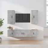 5 Piece TV Cabinet Set Concrete Grey Engineered Wood