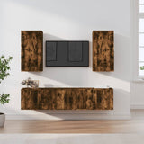5 Piece TV Cabinet Set Smoked Oak Engineered Wood