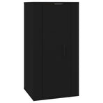 6 Piece TV Cabinet Set Black Engineered Wood
