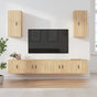 6 Piece TV Cabinet Set Sonoma Oak Engineered Wood