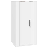 4 Piece TV Cabinet Set White Engineered Wood - 45-Degree Angle