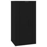 4 Piece TV Cabinet Set Black Engineered Wood - 45-Degree Angle