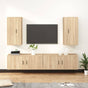 4 Piece TV Cabinet Set Sonoma Oak Engineered Wood