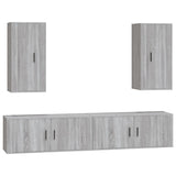 4 Piece TV Cabinet Set Grey Sonoma Engineered Wood