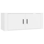 8 Piece TV Cabinet Set White Engineered Wood
