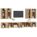 8 Piece TV Cabinet Set Sonoma Oak Engineered Wood