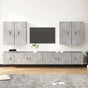 8 Piece TV Cabinet Set Concrete Grey Engineered Wood