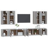 8 Piece TV Cabinet Set Grey Sonoma Engineered Wood