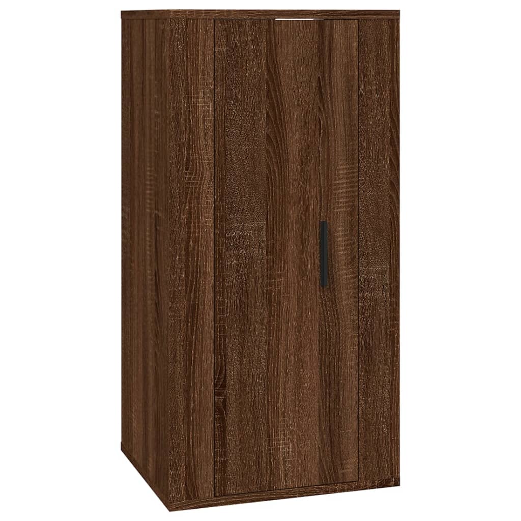 8 Piece TV Cabinet Set Brown Oak Engineered Wood