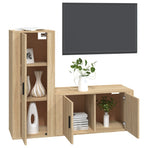 2 Piece TV Cabinet Set Sonoma Oak Engineered Wood