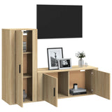 2 Piece TV Cabinet Set Sonoma Oak Engineered Wood