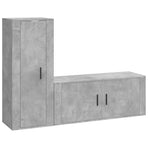 2 Piece TV Cabinet Set Concrete Grey Engineered Wood