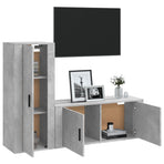 2 Piece TV Cabinet Set Concrete Grey Engineered Wood
