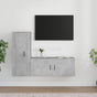 2 Piece TV Cabinet Set Concrete Grey Engineered Wood