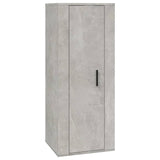 3 Piece TV Cabinet Set Concrete Grey Engineered Wood - 45-Degree Angle