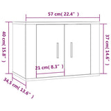 3 Piece TV Cabinet Set Concrete Grey Engineered Wood - Low Angle