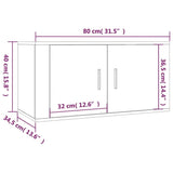 3 Piece TV Cabinet Set White Engineered Wood - Low Angle