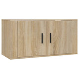 3 Piece TV Cabinet Set Sonoma Oak Engineered Wood - Top-Down View