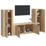 3 Piece TV Cabinet Set Sonoma Oak Engineered Wood