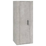 3 Piece TV Cabinet Set Concrete Grey Engineered Wood - 45-Degree Angle