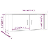 3 Piece TV Cabinet Set Brown Oak Engineered Wood - Low Angle