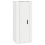 4 Piece TV Cabinet Set White Engineered Wood