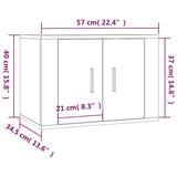 4 Piece TV Cabinet Set White Engineered Wood - Low Angle