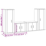 4 Piece TV Cabinet Set Sonoma Oak Engineered Wood