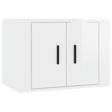 5 Piece TV Cabinet Set High Gloss White Engineered Wood - Top-Down View