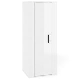 5 Piece TV Cabinet Set High Gloss White Engineered Wood - 45-Degree Angle