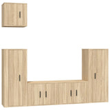 5 Piece TV Cabinet Set Sonoma Oak Engineered Wood