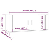 4 Piece TV Cabinet Set White Engineered Wood - Low Angle