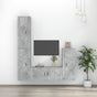 4 Piece TV Cabinet Set Concrete Grey Engineered Wood
