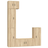 5 Piece TV Cabinet Set Sonoma Oak Engineered Wood