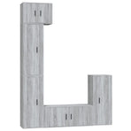 5 Piece TV Cabinet Set Grey Sonoma Engineered Wood