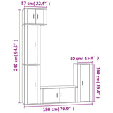 5 Piece TV Cabinet Set Grey Sonoma Engineered Wood - Extra Image