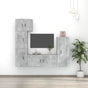 5 Piece TV Cabinet Set Concrete Grey Engineered Wood