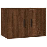 5 Piece TV Cabinet Set Brown Oak Engineered Wood - 45-Degree Angle
