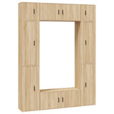 8 Piece TV Cabinet Set Sonoma Oak Engineered Wood