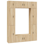 8 Piece TV Cabinet Set Sonoma Oak Engineered Wood
