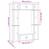 8 Piece TV Cabinet Set Sonoma Oak Engineered Wood