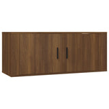 8 Piece TV Cabinet Set Brown Oak Engineered Wood - Top-Down View