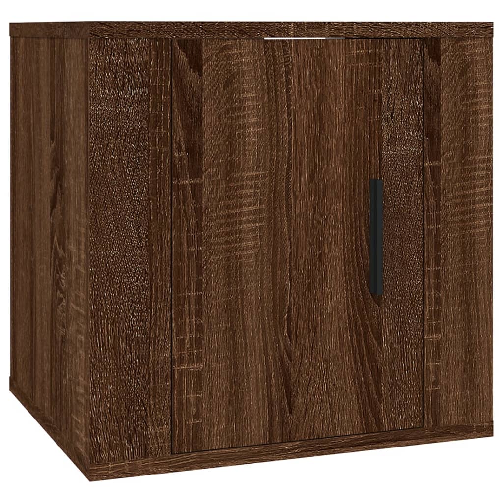 8 Piece TV Cabinet Set Brown Oak Engineered Wood