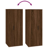 8 Piece TV Cabinet Set Brown Oak Engineered Wood - Close-Up Angle