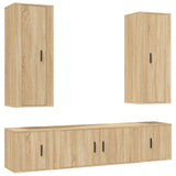 5 Piece TV Cabinet Set Sonoma Oak Engineered Wood