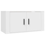 6 Piece TV Cabinet Set White Engineered Wood